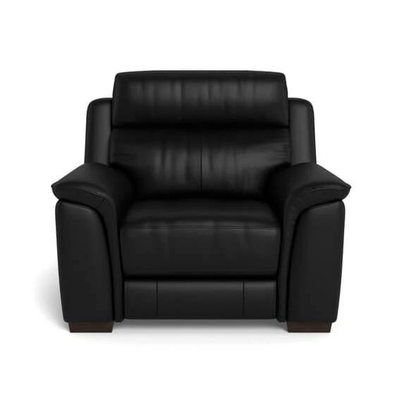 Asher Leather Electric Recliner Armchair Black by Freedom