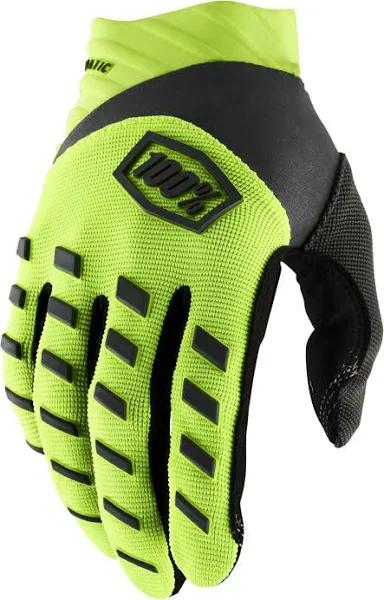 100 Percent Airmatic Youth Gloves Fluo Yellow/Black