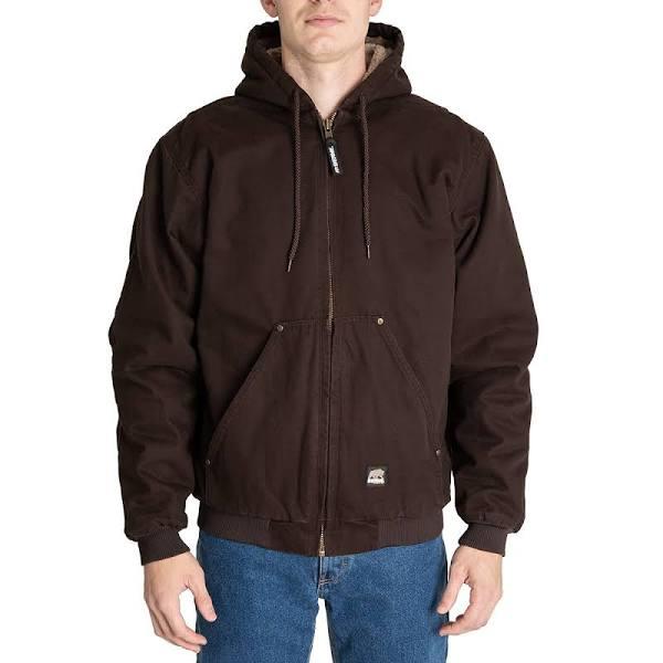 Berne High Country Sherpa Lined Hooded Jacket Dark Brown / Tall / XL