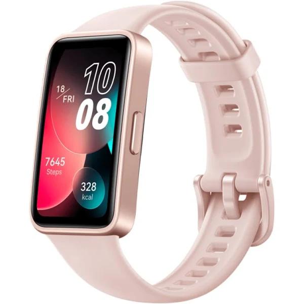 Huawei Band 8 Fitness Tracker - Sakura Pink - 1.47" Amoled Display - Up to 14 Day Battery Life - 5ATM Water Resistance - Blood Oxygen, Sleep, Fitnesss