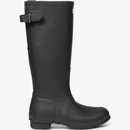 Hunter Original Back Adjustable Black Boots