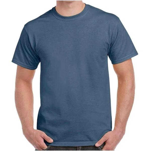 Gildan Adults Unisex Heavy Cotton T Shirt Indigo Blue S Cotton Unisex T-Shirt