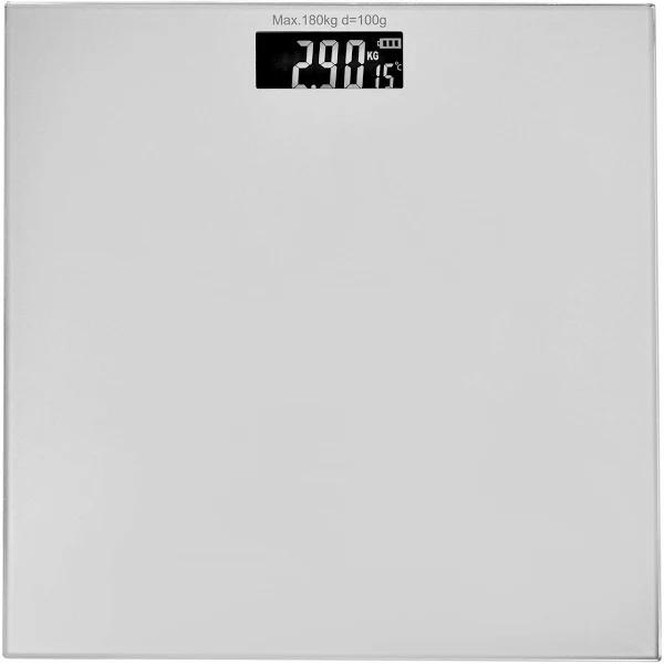 Clevinger Silver Digital Glass Bathroom Scale Max Capacity 180kg