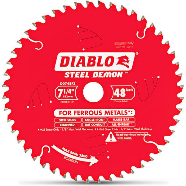 Diablo 7.25"/184mm 48T Steel Demon Ferrous Metals Circular Saw Blade