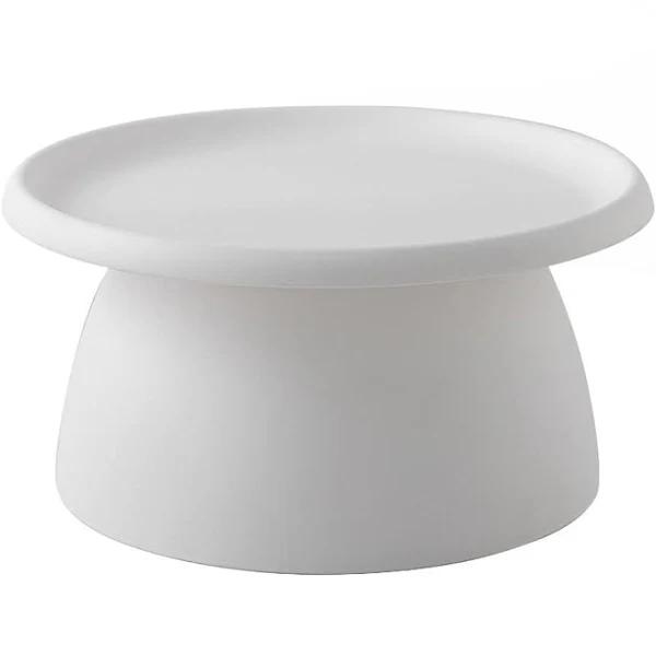 ArtissIn Coffee Table Mushroom Nordic Round Large Side Table 70cm White