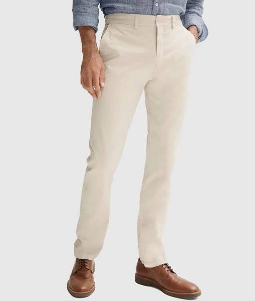 Trenery Men Slim Chino Pants Chalk White 40 Cotton/Elastane