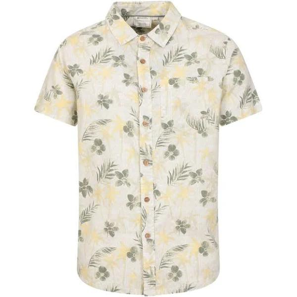 Mountain Warehouse Mens Tropical Short-sleeved Shirt Khaki L