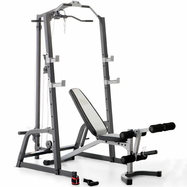 Marcy MPM5108 Fitness 213cm Cage Rack & Bench Combo Training Home Gym/Workout - AfterPay & zipPay Available