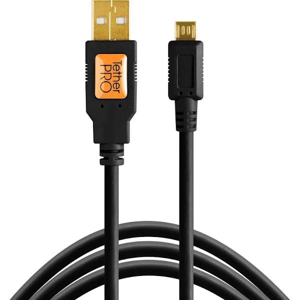 Tether Tools TetherPro USB 2 Male To Micro-B 5-Pin Cable - 4.6m Black