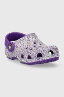 David Jones Crocs Classic Glitter Clog T in Purple, Size 4 US Jnr