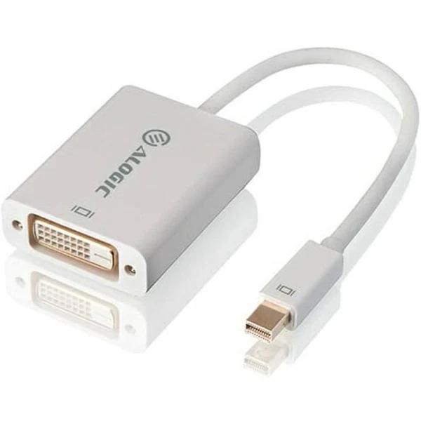 Alogic Premium 15cm Mini DisplayPort to DVI Adapter - Male to Female - White