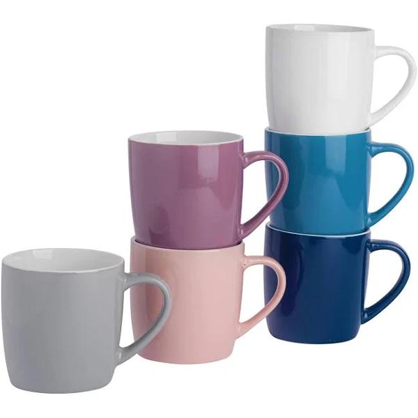 Light & Dark Contemporary Coffee Mugs Set - 350ml - Multicoloured - Pack of 6 - by Argon Tableware