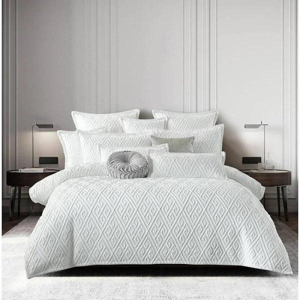 Amalfi White Quilt Cover Set [Size: Super King Bed]