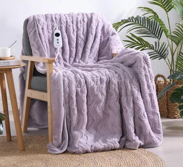 Dreamaker Luxury Faux Fur Heated Throw 200 x 180cm