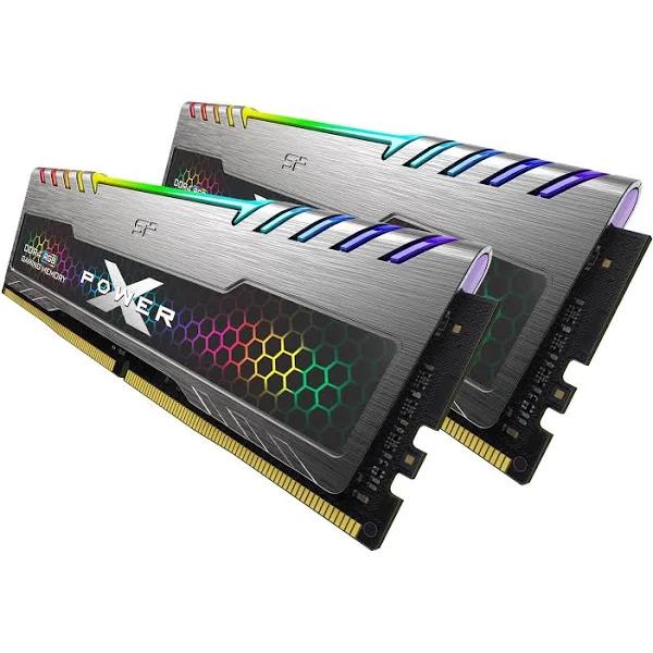 Silicon Power 16GB 2x8GB SP016GXLZU320BDB 3200MHz Turbine Gaming Desktop Memory RGB DDR4 RAM - DDR4 RAM - Afterpay, Delivery and Click & Collect