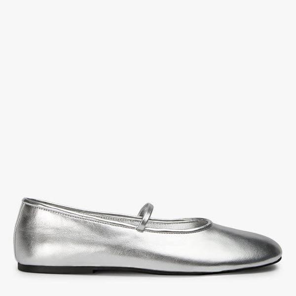 Tony Bianco Martinez Silver Shimmer Flats - Size 8.5 Casual Flat