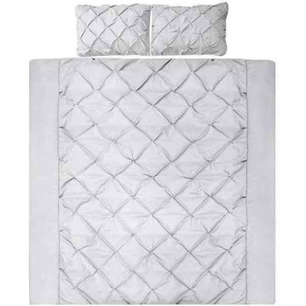 Giselle - Quilt Cover Set - Grey - King Size