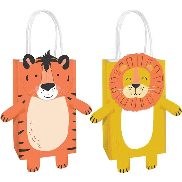 Get Wild Jungle Paper Kraft Bags 8 Pack