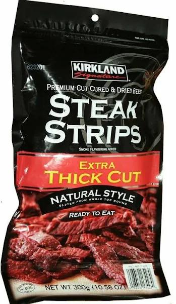 Kirkland Signature Beef Steak Strips Healthy Snack Beef Jerky Dried Meat 300g