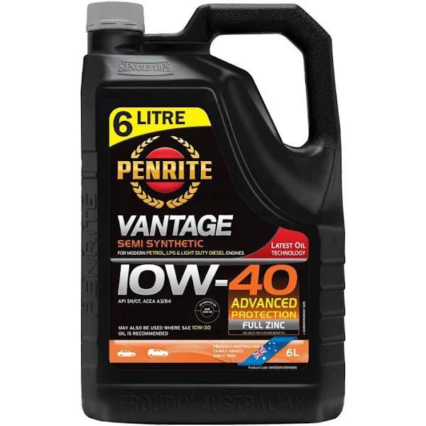 Penrite Vantage Semi Synthetic 10W-40 Engine Oil 6L - VANSEMI10W40006