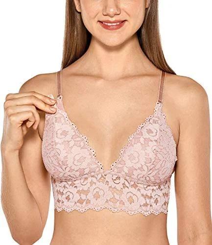 Momanda Lace Nursing Bralette Gentle Rose / 36 / D