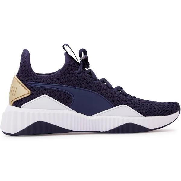 Puma Women's Defy Varsity Running Shoes - Navy/Metallic Gold - US 7