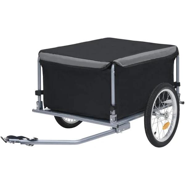 vidaXL Bike Cargo Trailer Black and Grey 65 kg