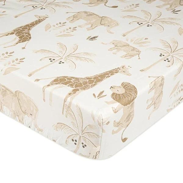 Crane Baby Cot Fitted Sheet - Kendi Animal