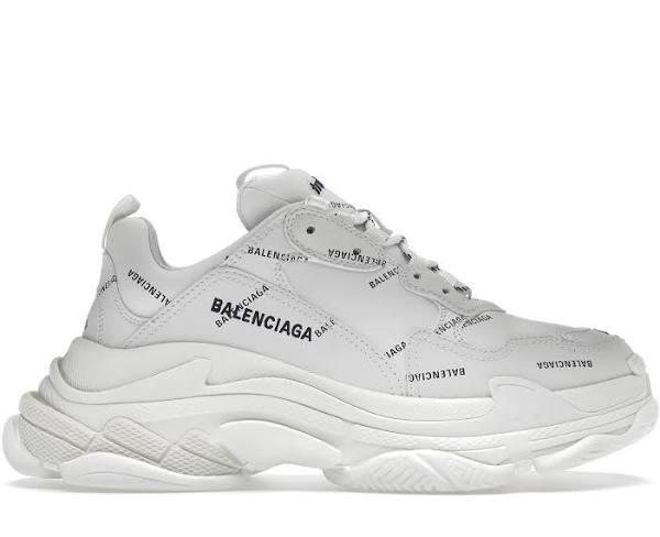 Balenciaga Triple S Allover Logo White (Women's)