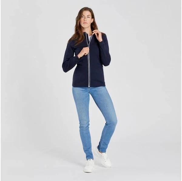 Decathlon Wedze 500 Warm Women's Fleece Ski Jacket - Merino Wool - Navy/White - EU XS - AfterPay & zipPay Available