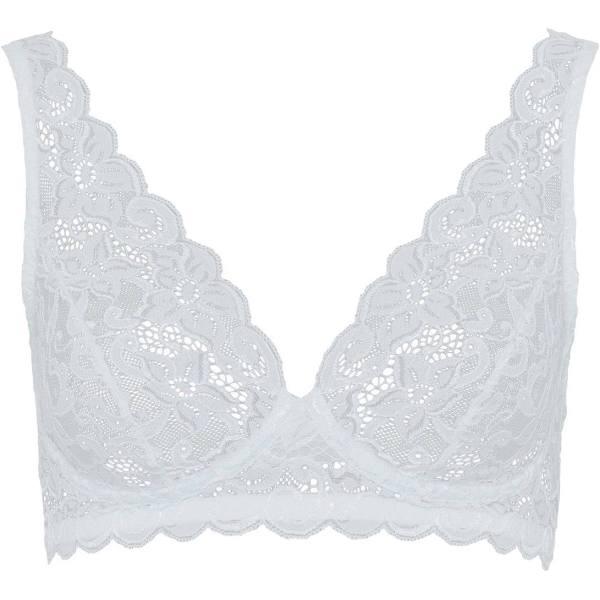 Hanro Moments Lace Soft Cup Bra 071465 Cool Blue 16A / Cool Blue