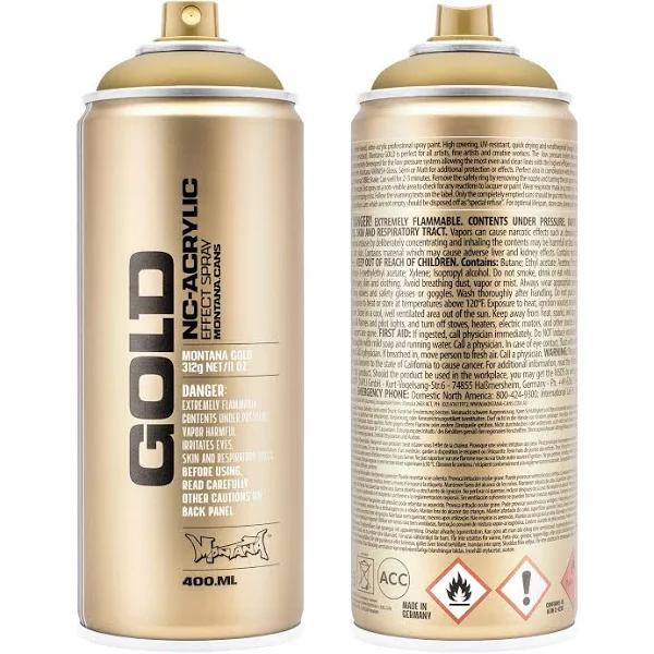 Montana Gold Spray Paint 400ml Gold Matte