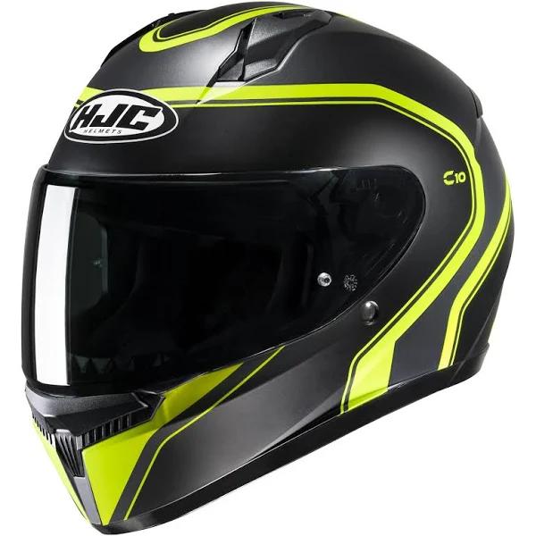 HJC C10 Elie Helmet - Black/Hi-Viz Yellow - M