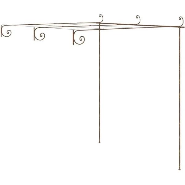 vidaXL - Garden Pergola Antique Iron - Brown - 3x3x2.5 M