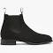 R.M. Williams Black Suede Craftsman Chelsea Boots