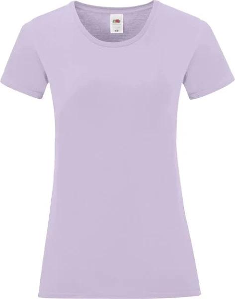 Fruit of The Loom Womens/Ladies Iconic 150 T-Shirt Soft Lavender L Cotton Womens T-Shirt