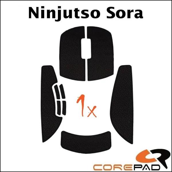 Corepad Soft Grips (Flat Edge) For Ninjutso Sora Black