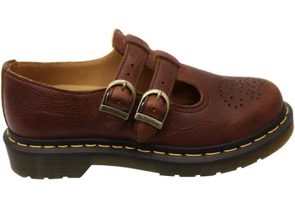 Dr Martens 8065 Mary Jane Shoes in Tan leather-Brown