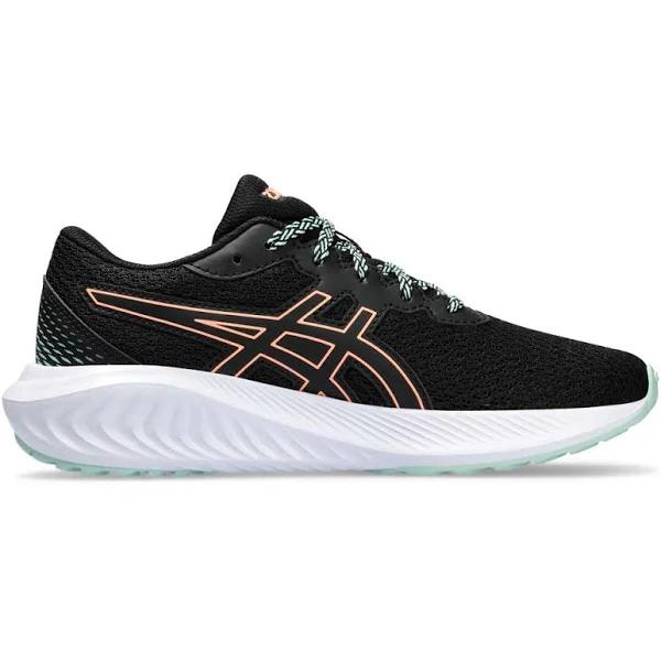 ASICS Gel Excite 10 GS Kids Running Shoe - Black/Bright Sunstone