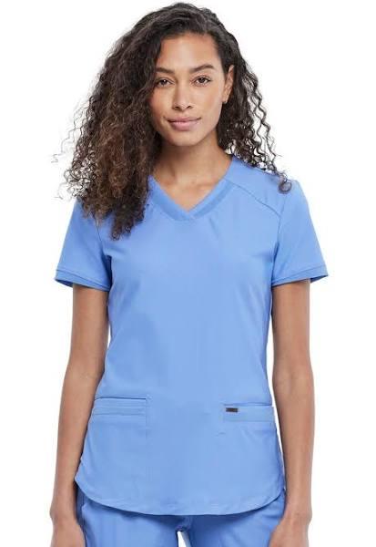 Form by Cherokee Scrubs V-Neck Top Ciel / L