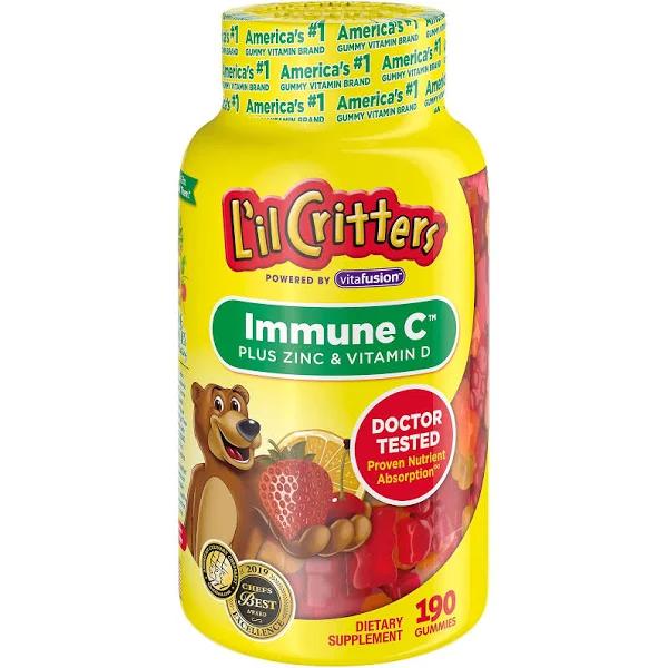 L'il Critters Immune C Plus Zinc & Vitamin D 190 Gummies