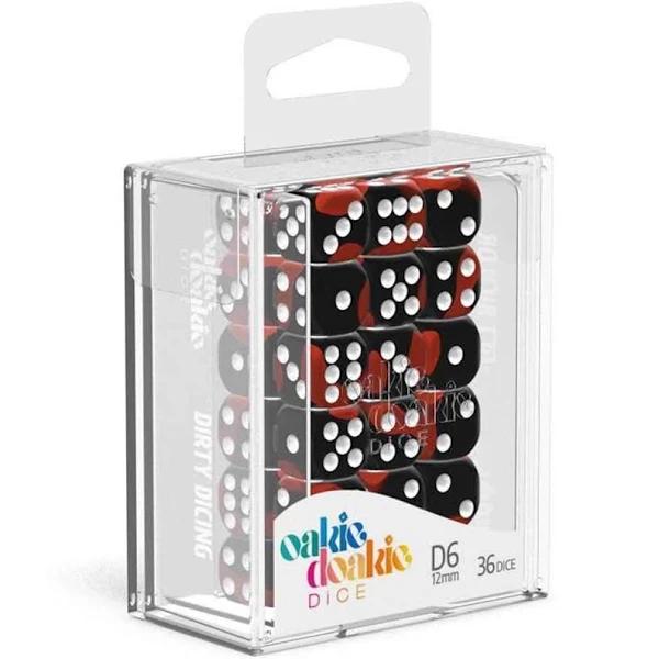 Oakie Doakie Dice D6 12mm Glow in The Dark Lava (36)