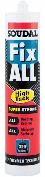 Soudal Fix All High Tack Adhesive Sealant Black 290ml (101459)