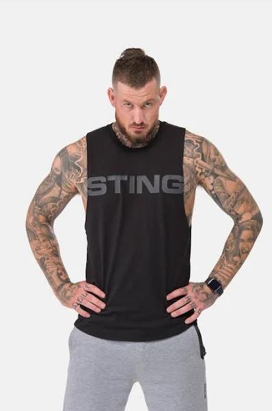 Sting Men's Titan Muscle Singlet - Black - L