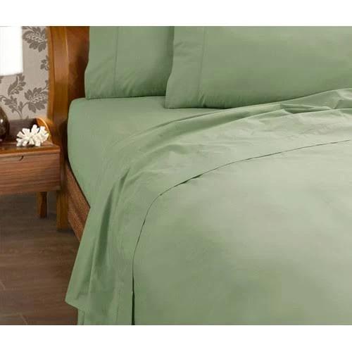 Kingdom Percale 225 Thread Count Flat Sheet Frost King Single