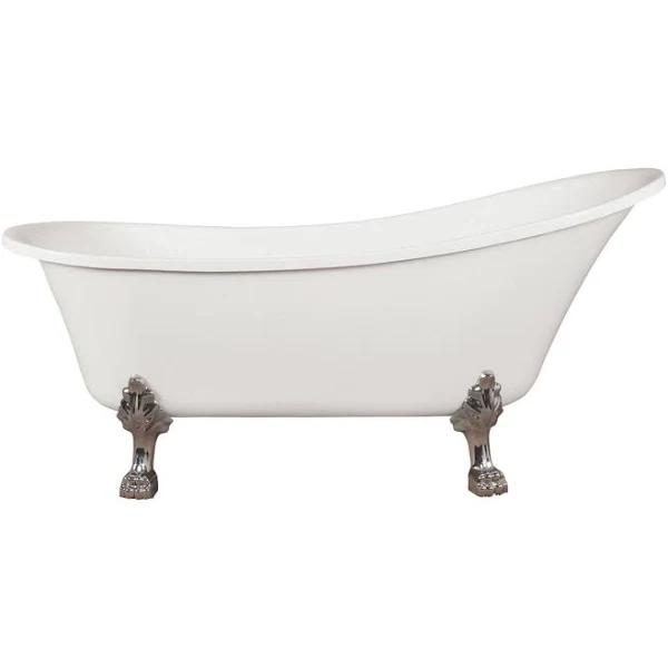 Alto Bath 1520mm With Chrome Feet Package | White With Chrome Feet | Bathroom | Early Settler Furniture