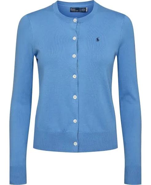 Polo Ralph Lauren Cotton-Blend Cardigan in Blue, Size M