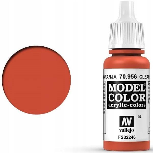 Vallejo Acrylic Paint Model Colour Clear Orange 17ml