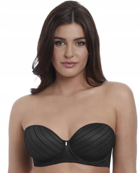 Freya Cameo Underwire Deco Strapless Contour Bra, Black (AA3163) 28g