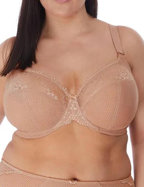 Elomi Womens Charley Side Support Plunge Bra - Beige - Size 34HH